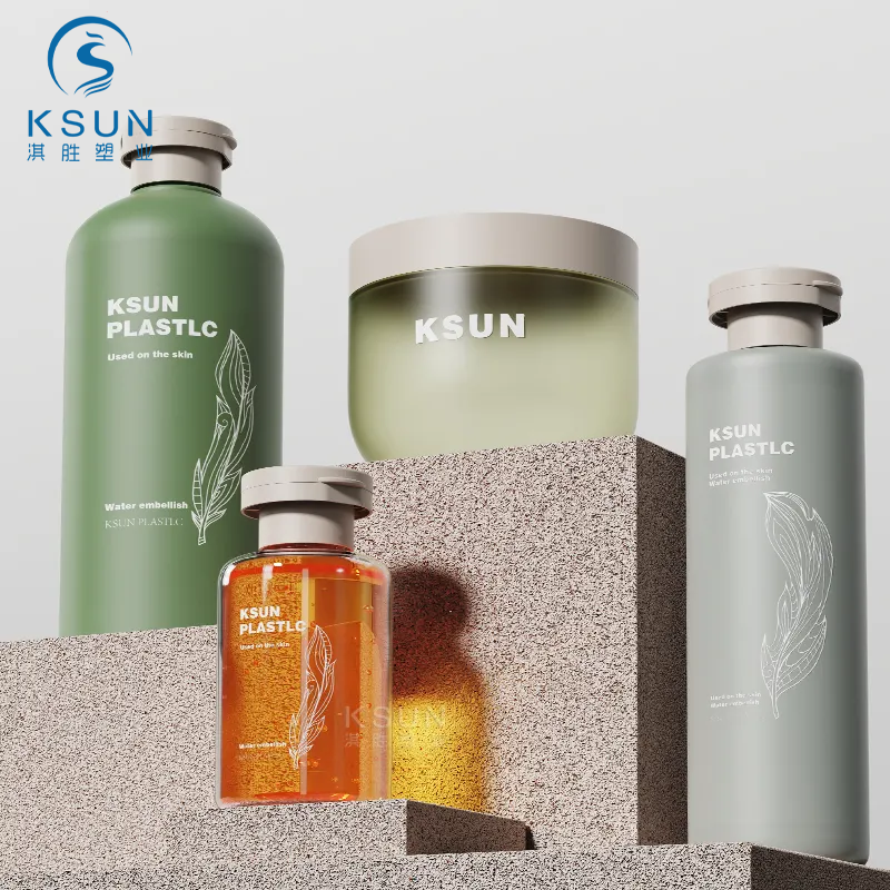 Empty Shampoo Squeeze Bottle with Flip Cap,Green Shampoo Bottle