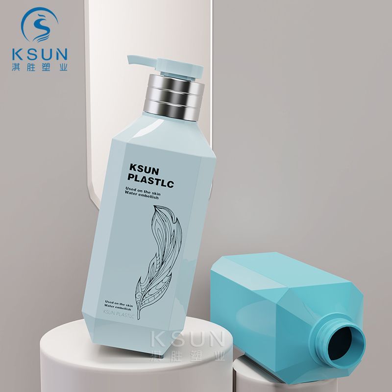 Unique Shape 500ml PET Shampoo Lotion Bottles