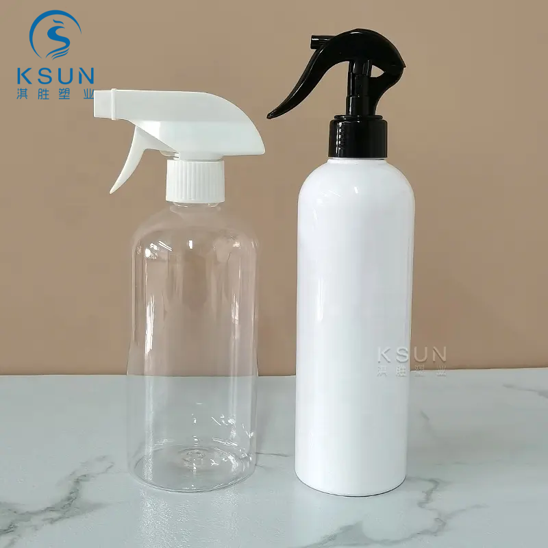 500ml White PET Plastic Trigger Spray Bottles