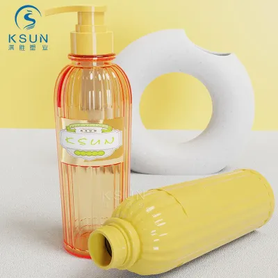 Luxury 400ml Plastic Clear Shampoo Bottle