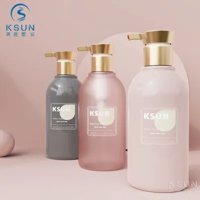Luxury 500ml PET Plastic Shampoo Pump Bottles