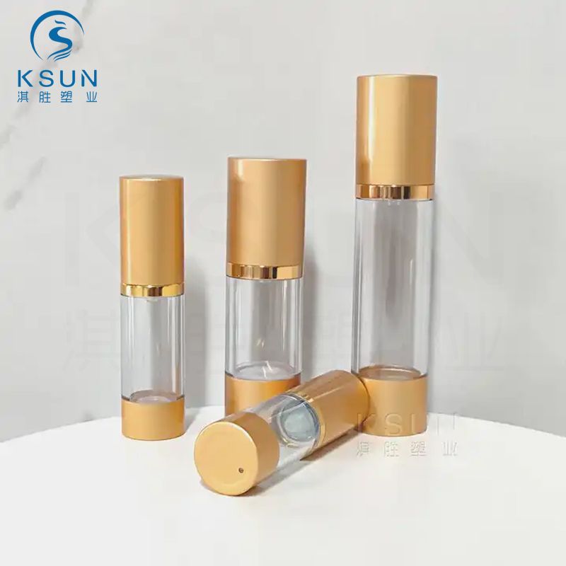 Luxury Gold Sliver Airless Lotion Pump Bottle