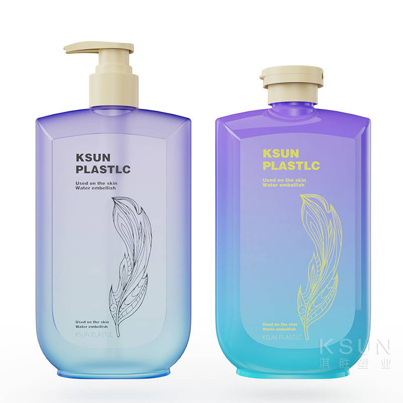 Unique Shape 500ml PET Shower Gel Bottle