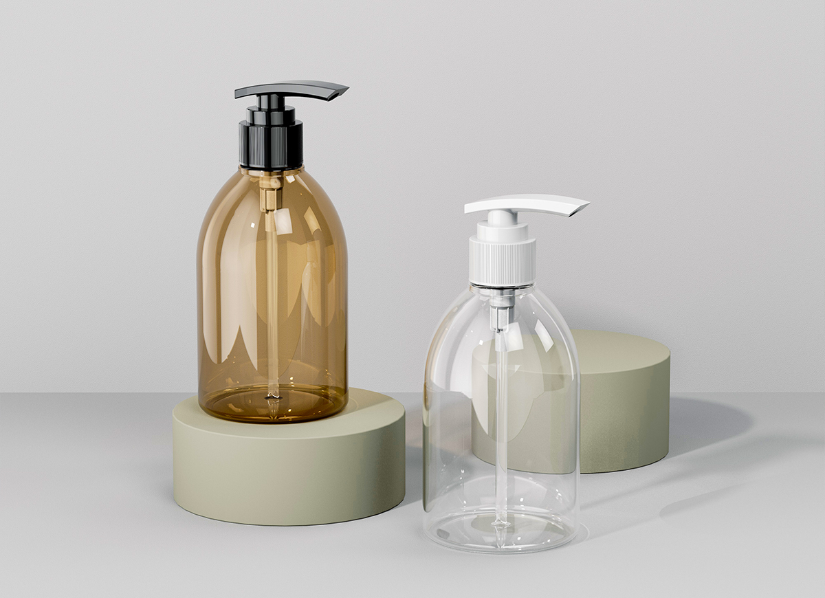 Custom Logo Clear Lotion Pump Bottle
