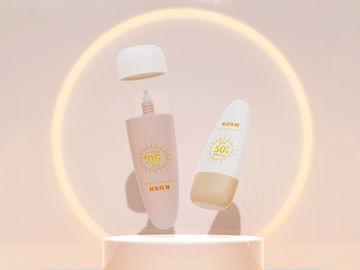 Custom Logo 50ml Plastic Sunscreen Cream Bottle
