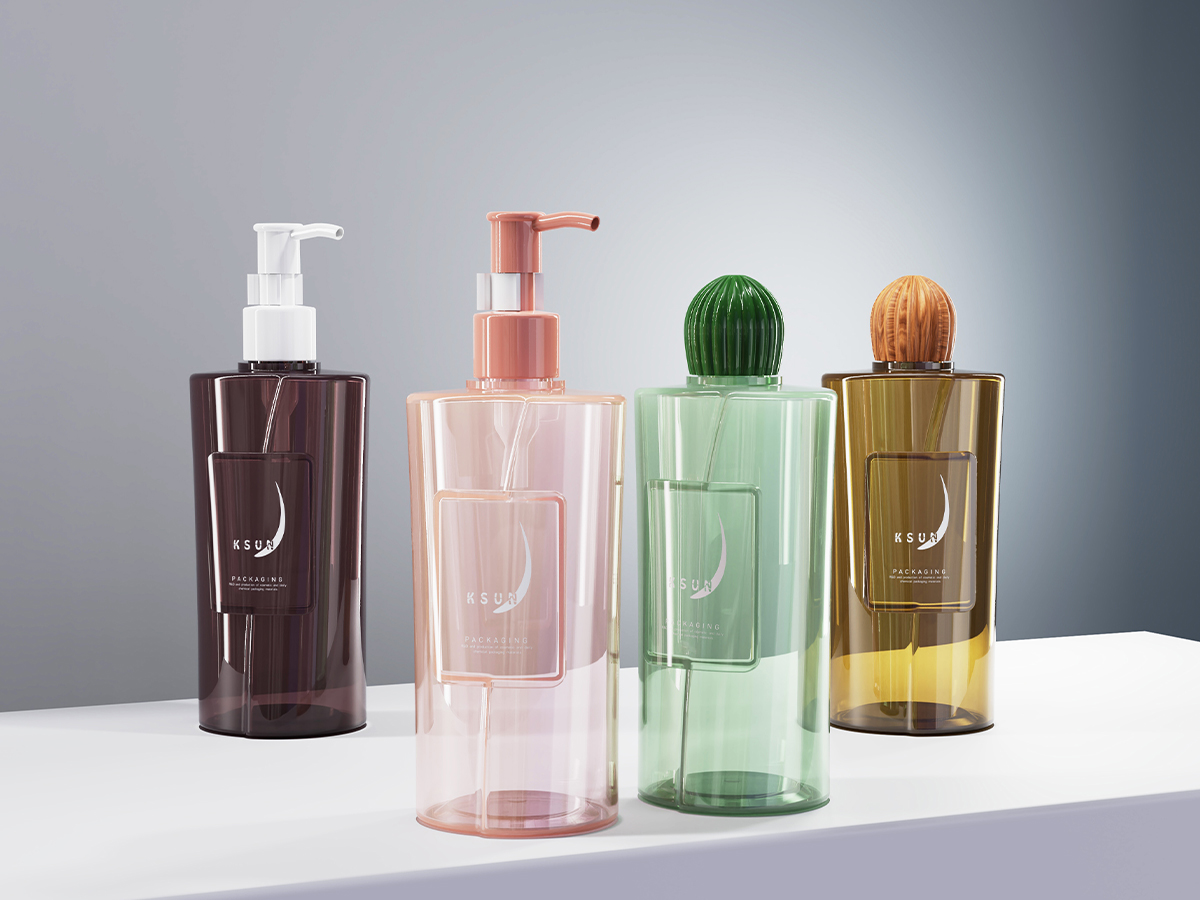 Custom Logo Plastic PETG 300ml Lotion Bottle