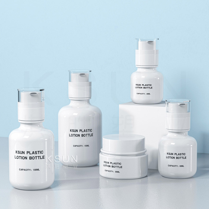 30ml 100ml PETG White Cosmetics Bottle Set