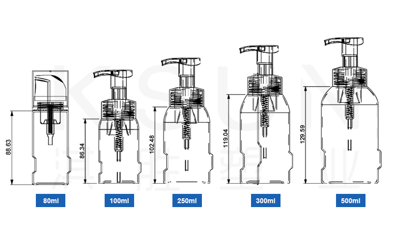 Unique 500ml PET Foam Dispenser Bottles