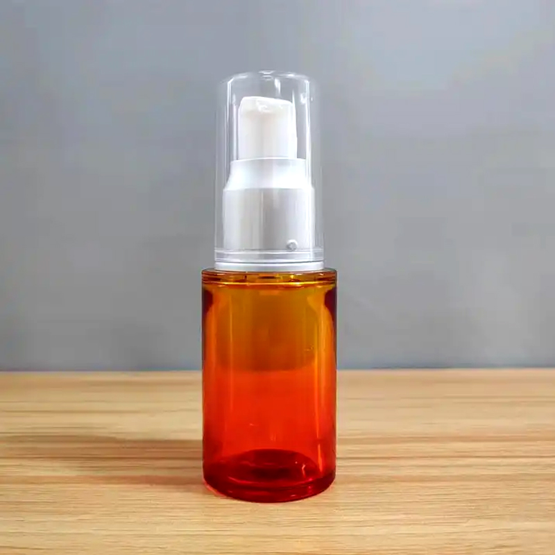 30ml Orange PETG Cosmetic Serum Foundation Bottle