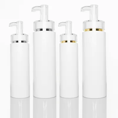 500ml White Plastic Shampoo Pump Bottle