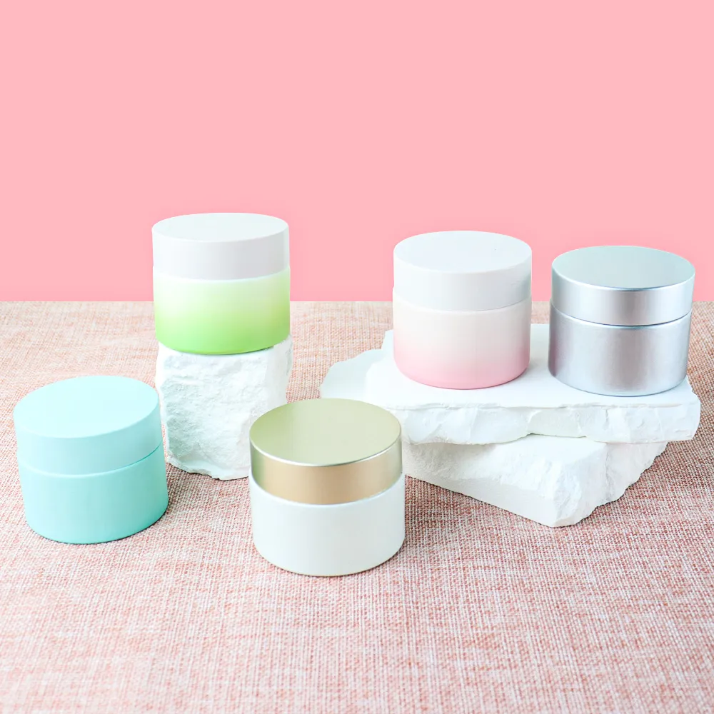 Color Jar Coloured glass cosmetic jars