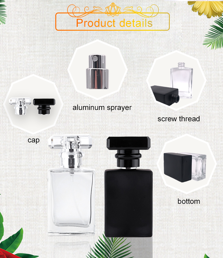 Square Glass Perfume Bottle