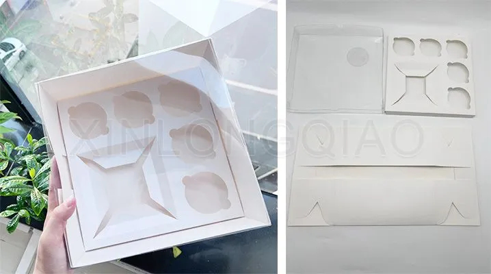 New Design Cup Cake Box With PET Transparent Lid