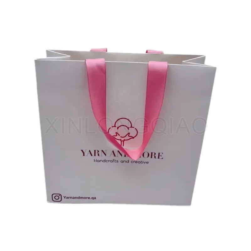 Custom Logo Luxury Gift Shopping Paper Bags With Handle