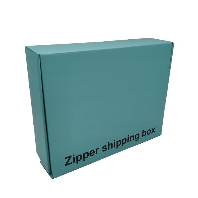 Custom Corrugated Paper Shipping Box With Zipper