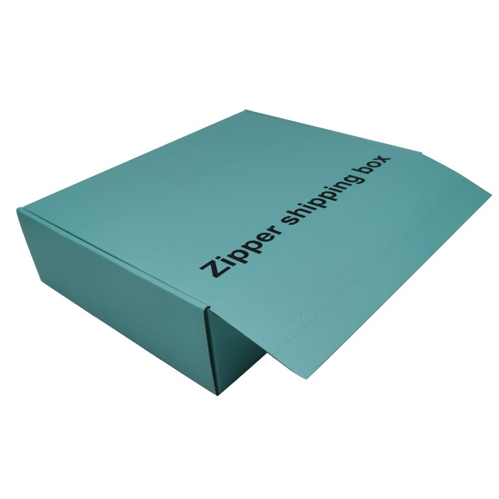 Custom Corrugated Paper Shipping Box With Zipper