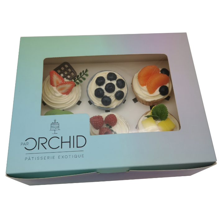 Cupcake Box With PVC Transparent Window