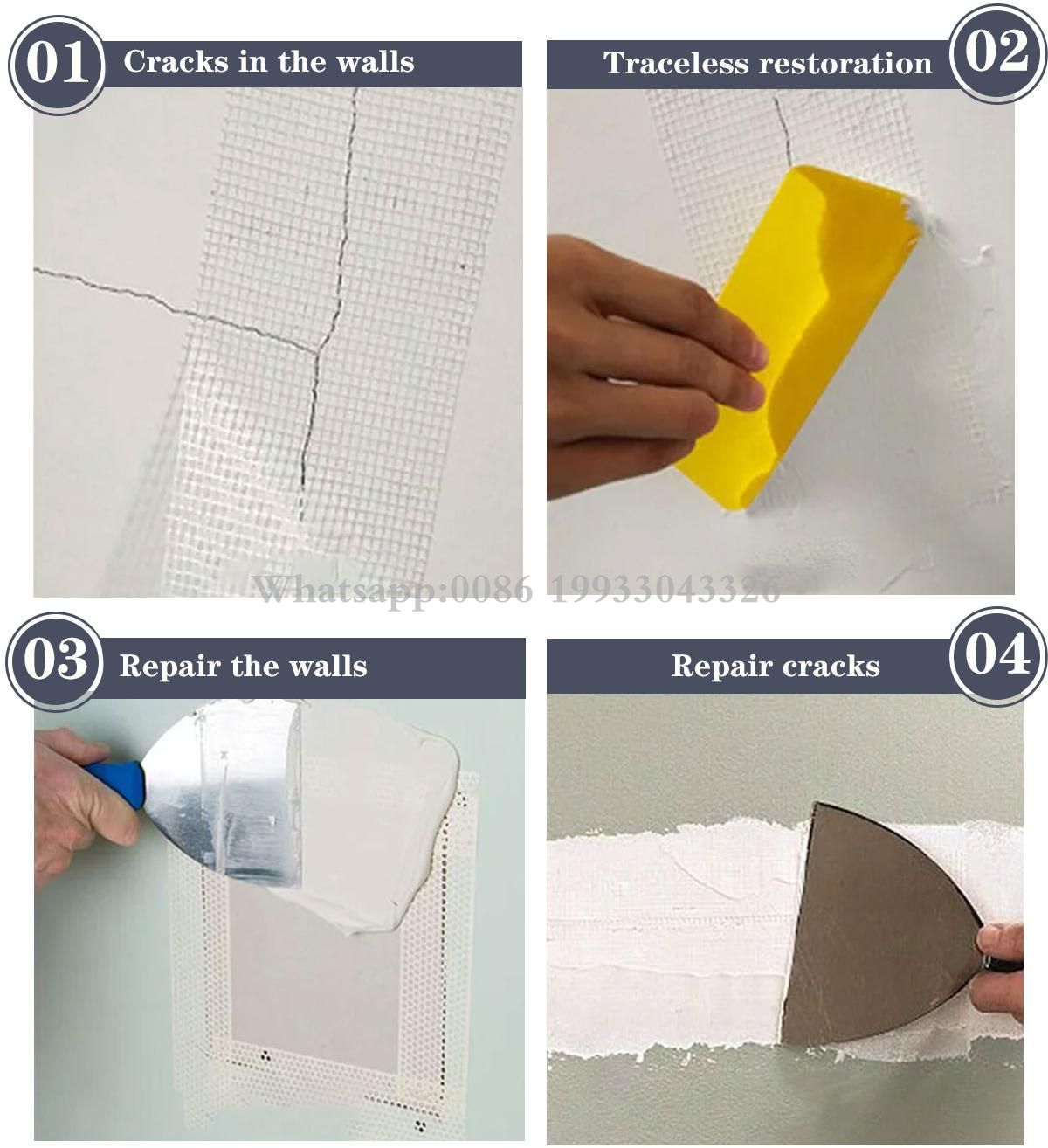 High Quality Drywall Cracks Self Adhesive Fiberglass Mesh drywall Joint Tape