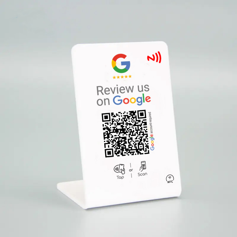 Google Reviews Collection NFC Tag Table Stand