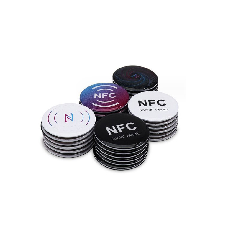 13.56Mhz Social Media Epoxy Coated NFC Sticker Tag