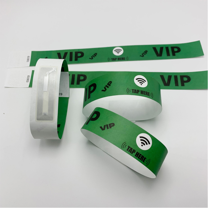 Disposable Security Paper Tyvek RFID Wristband | Custom Party Printed