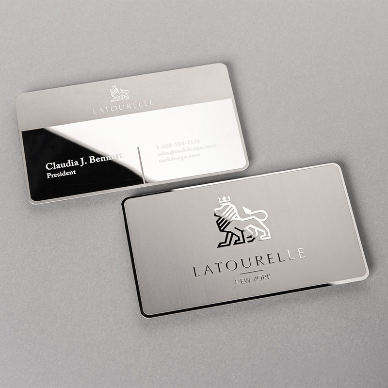 Mirror Effect Stainless Steel NFC Metal Business Card