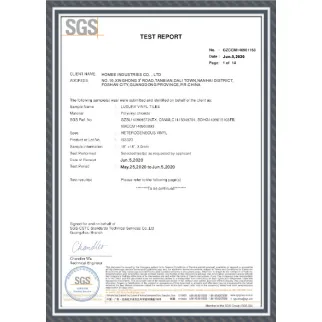 SGS Test Report for LVT
