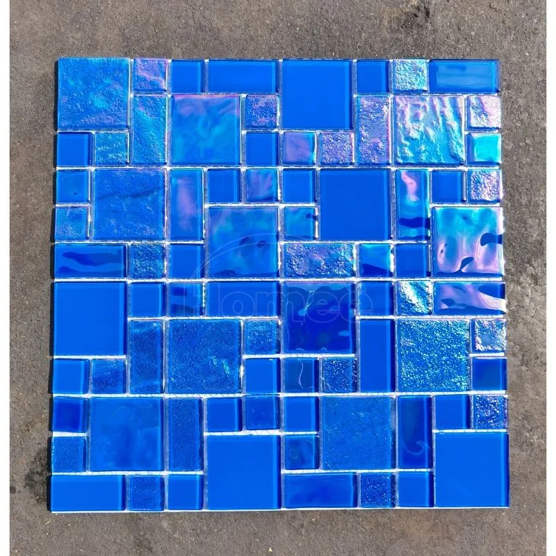 Iridescent Swimming Pool Glass Mosaic Tile