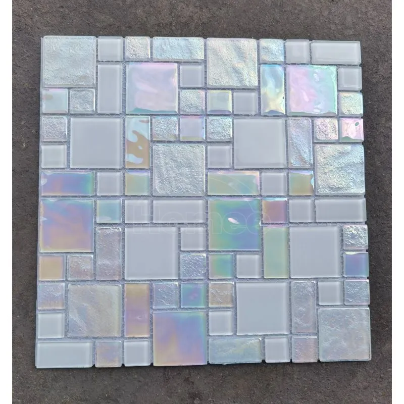 Iridescent Swimming Pool Glass Mosaic Tile