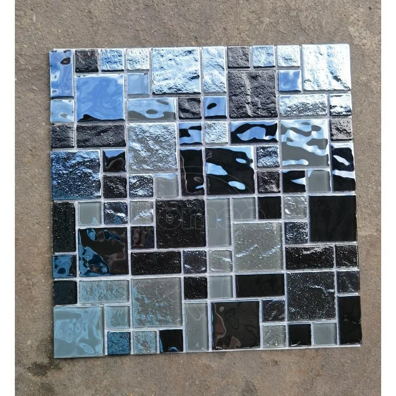 Iridescent Swimming Pool Glass Mosaic Tile