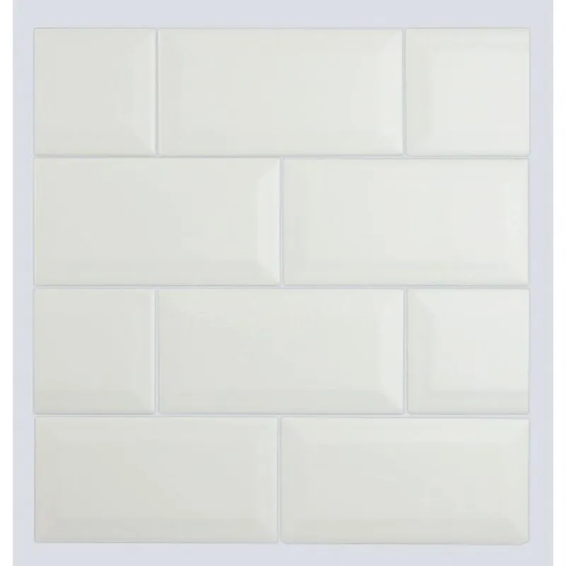 Basic White Polished Ceramic Subway Wall Tile
