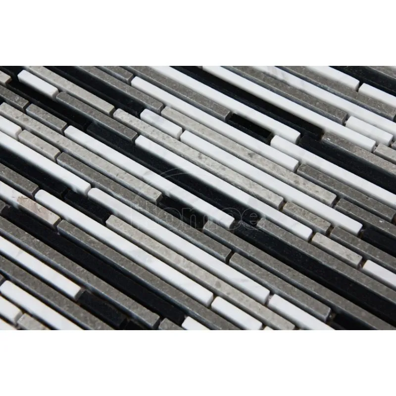black linear tile,black mosaic tile,marble tile