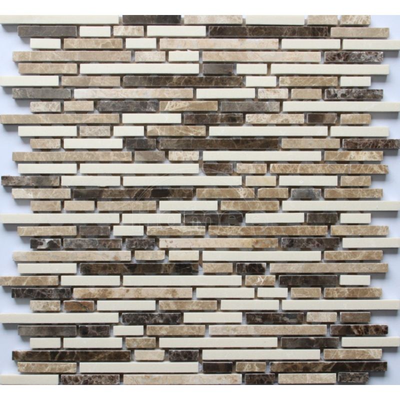 Linear Tiling linear tile,brown tile,mesh mounted mosaic tile