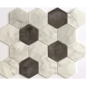 Brown Color Hexagon Mosaic Stone Tile