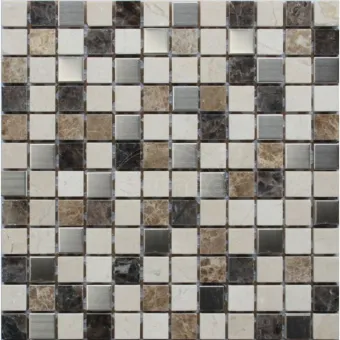 Mixed Color Mosaic Stone Tile for Decoration