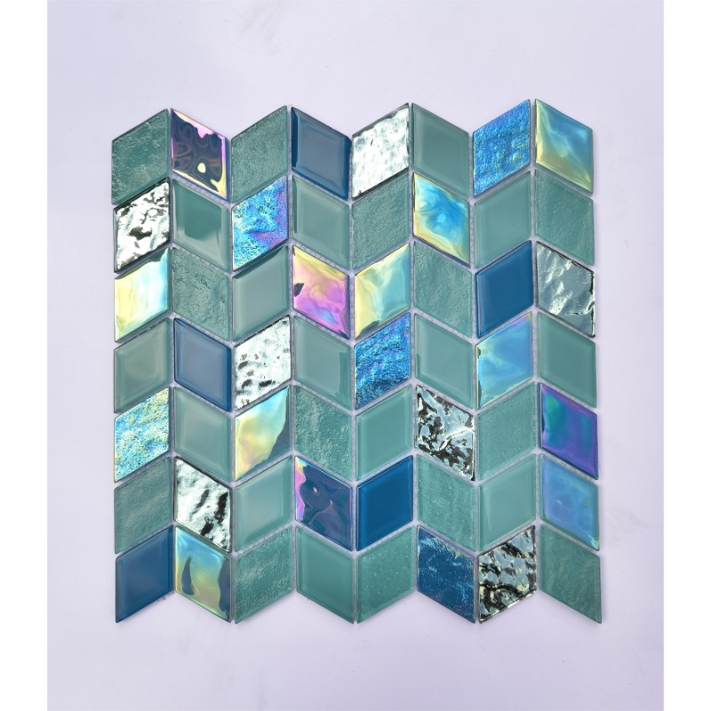 Blue Irregular Hexagon Swimming Pool Mosaic Tile