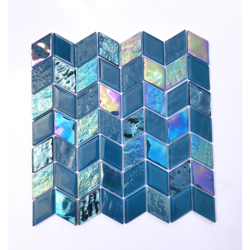 Blue Irregular Hexagon Swimming Pool Mosaic Tile