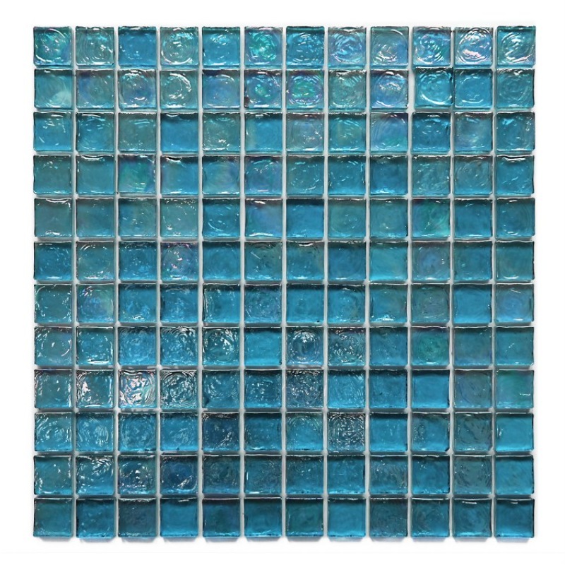 Glossy surface glass mosaic tile