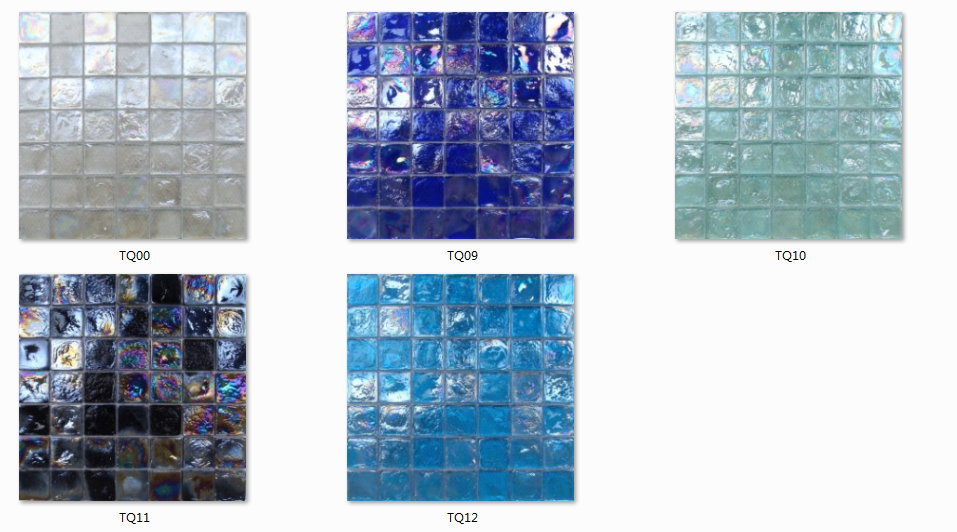 Glossy  surface glass mosaic tile sheet