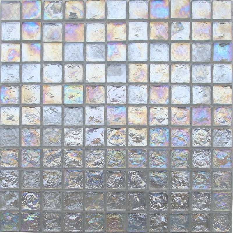 Glossy surface glass mosaic tile