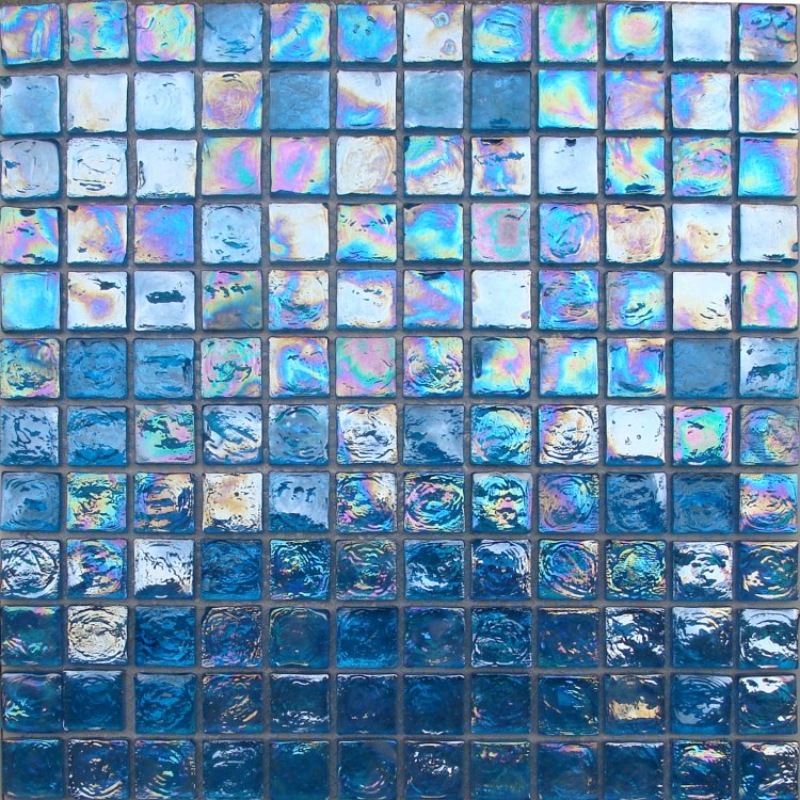 Glossy surface glass mosaic tile