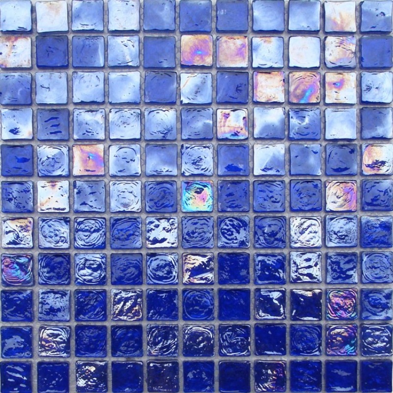 Glossy surface glass mosaic tile