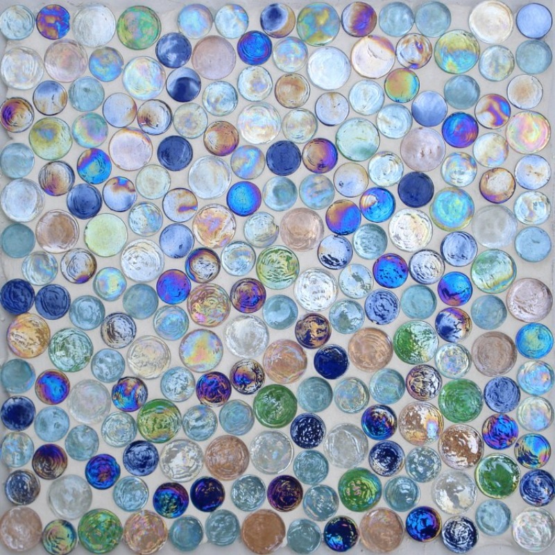 Recycle Iridescent glass mosaic for swimming pool