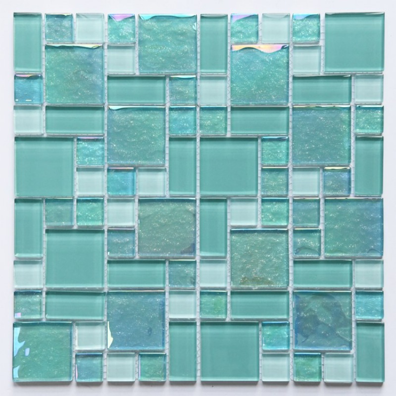 Square glass mosaic for swimming pool