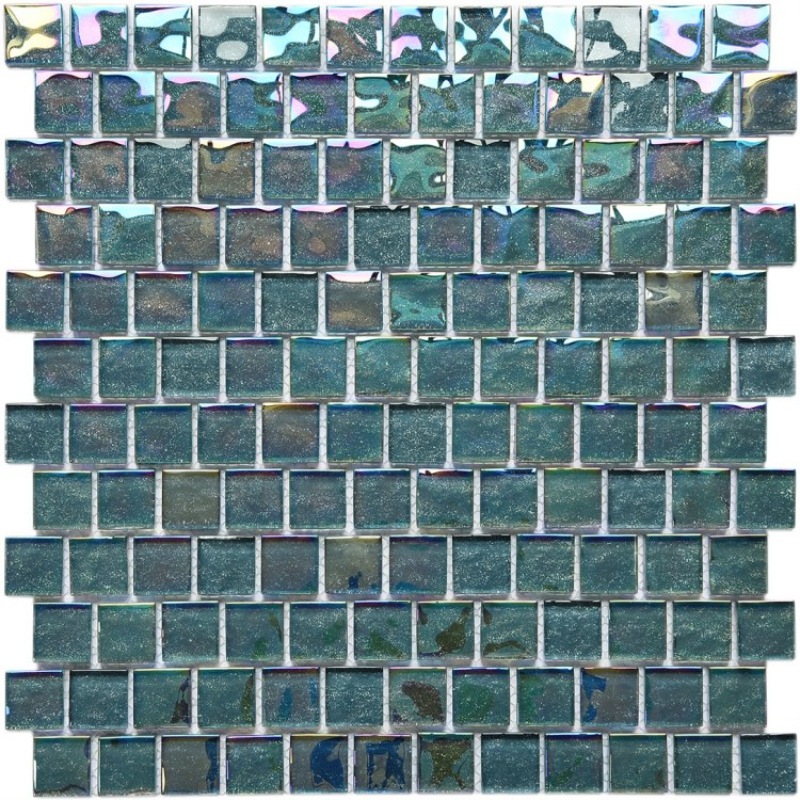 Square glass mosaic for swimming pool