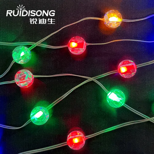 Transparent bead, string light, decorative lights