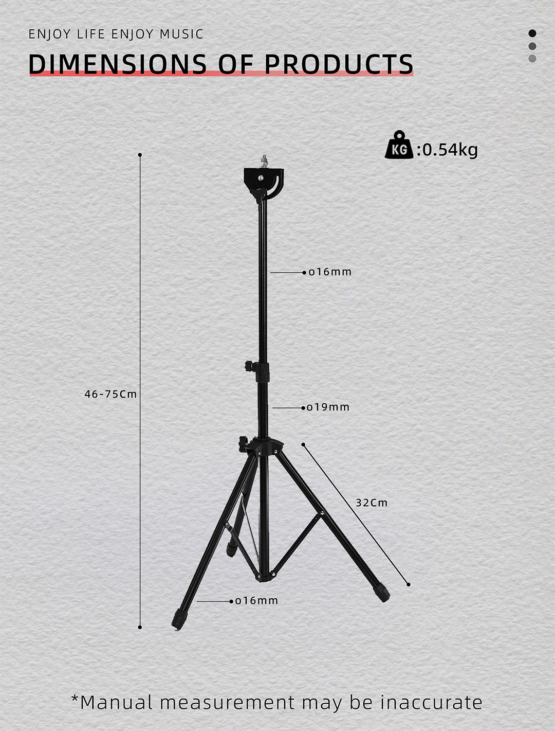 Practice drum stand for 8/10inch