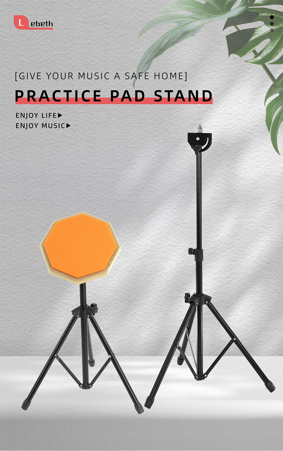 Practice drum stand for 8/10inch