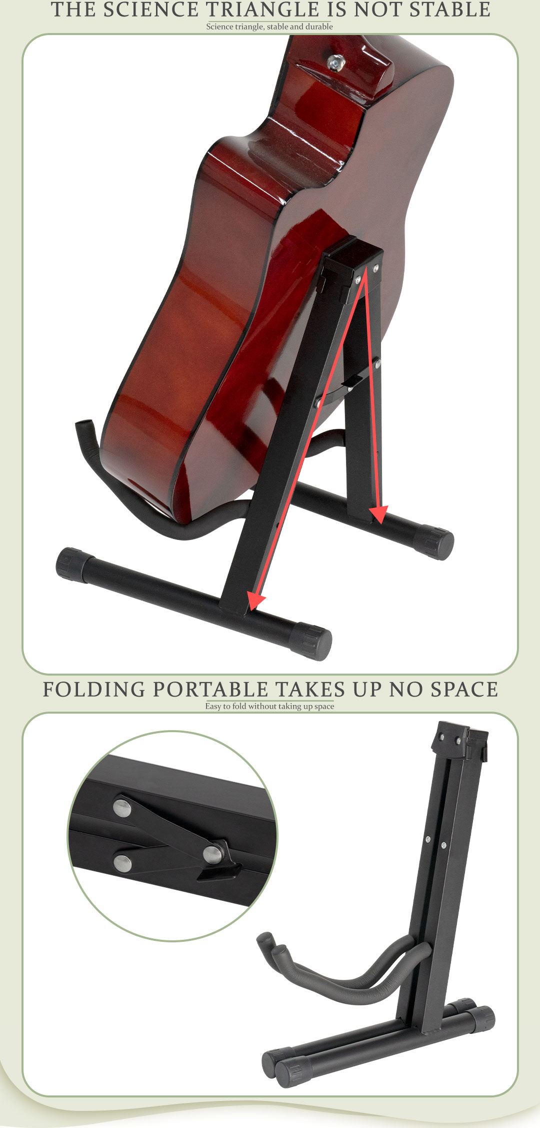 GS-04A Accessories Portable A style Guitar Stand