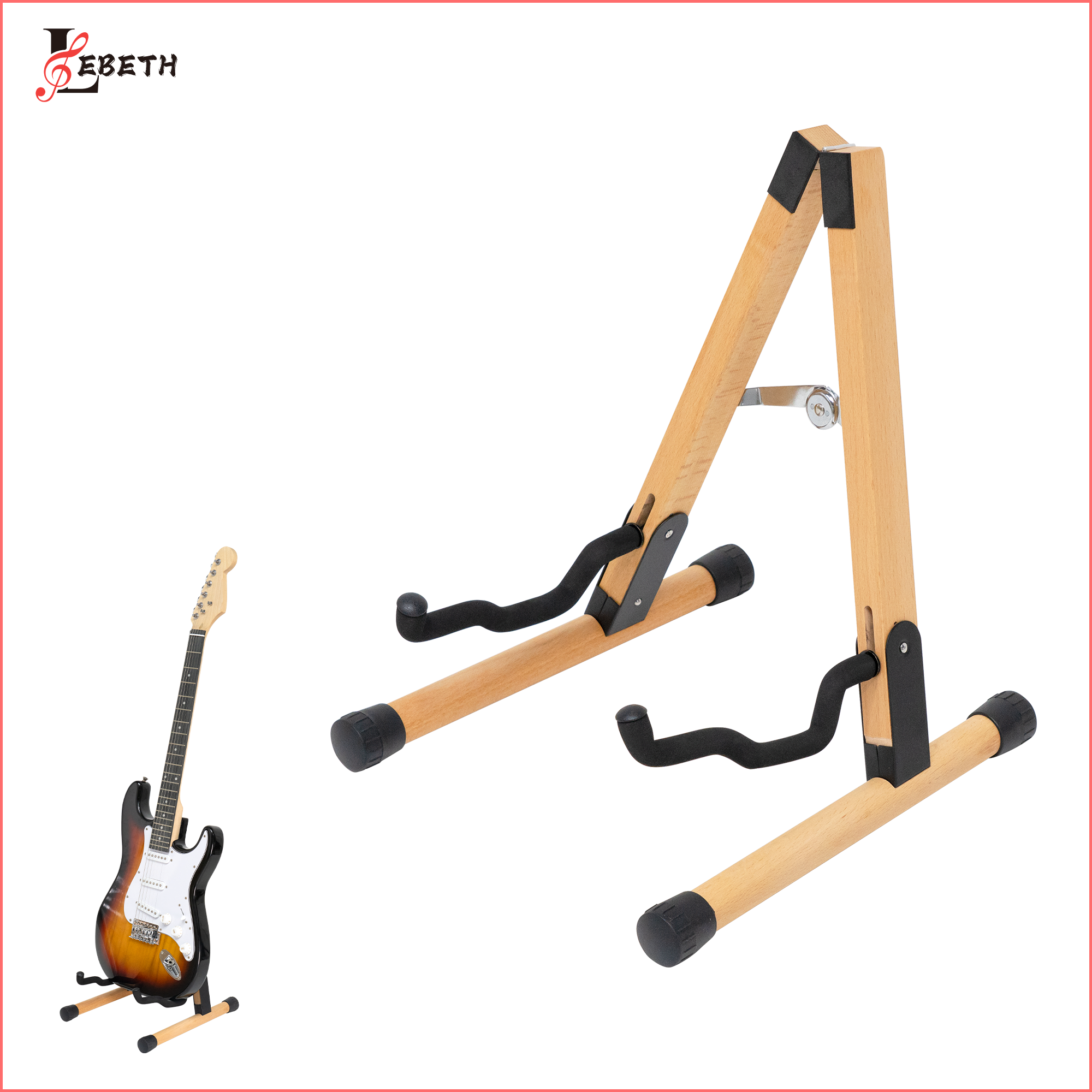 GS-04B Professional wooden Guitar Stand